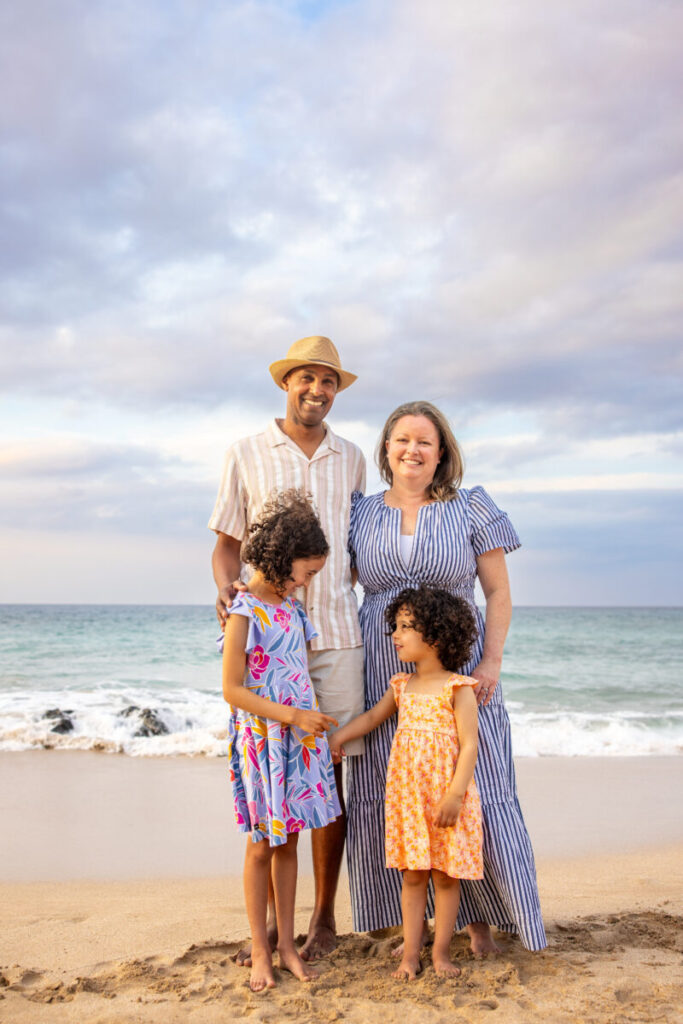 Family portraits Vibrant Maui sunset session