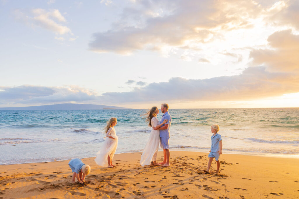Wailea family photography session in South Maui