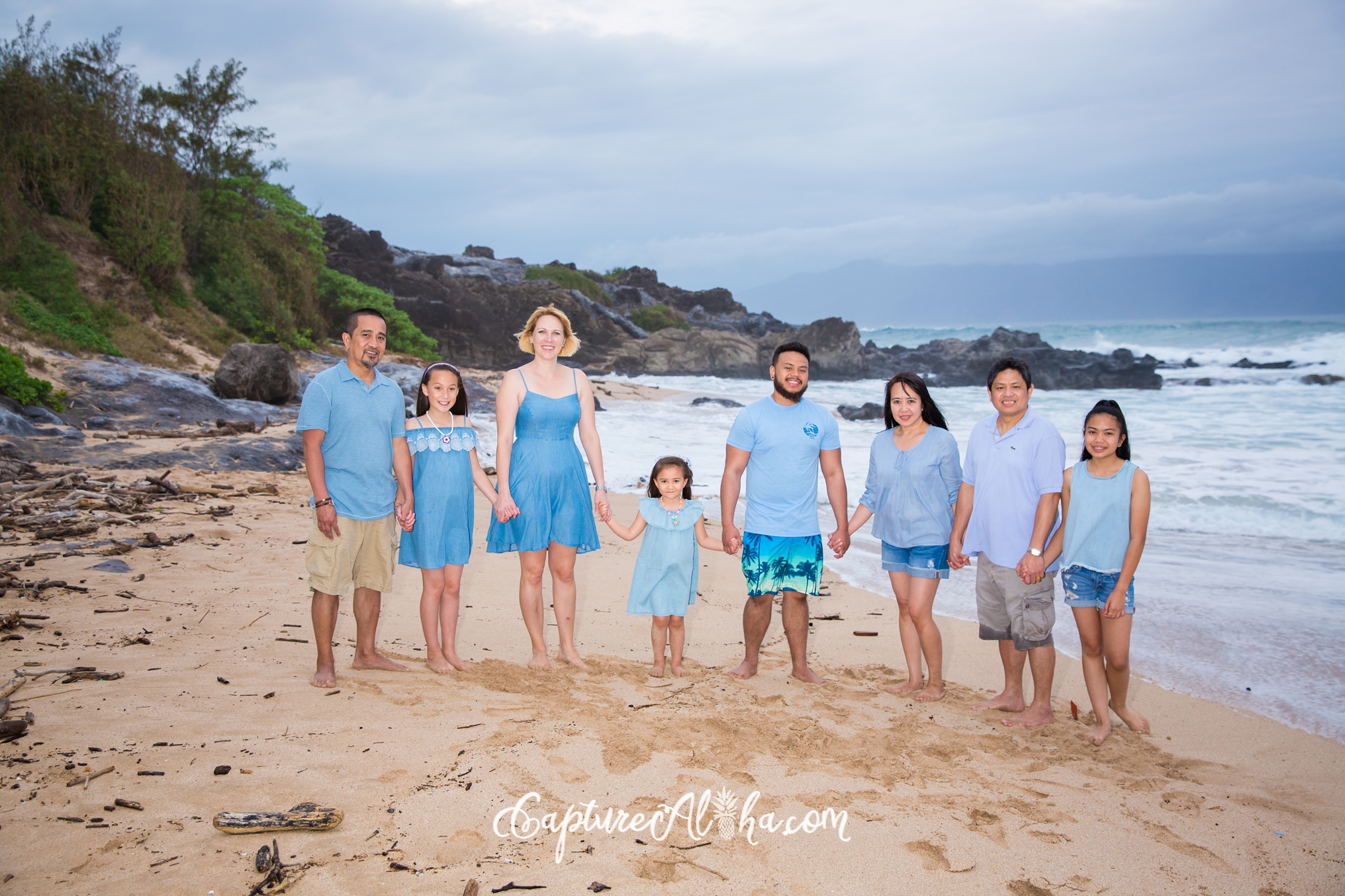 Maui Family Photography at Ironwoods Beach at sunset
