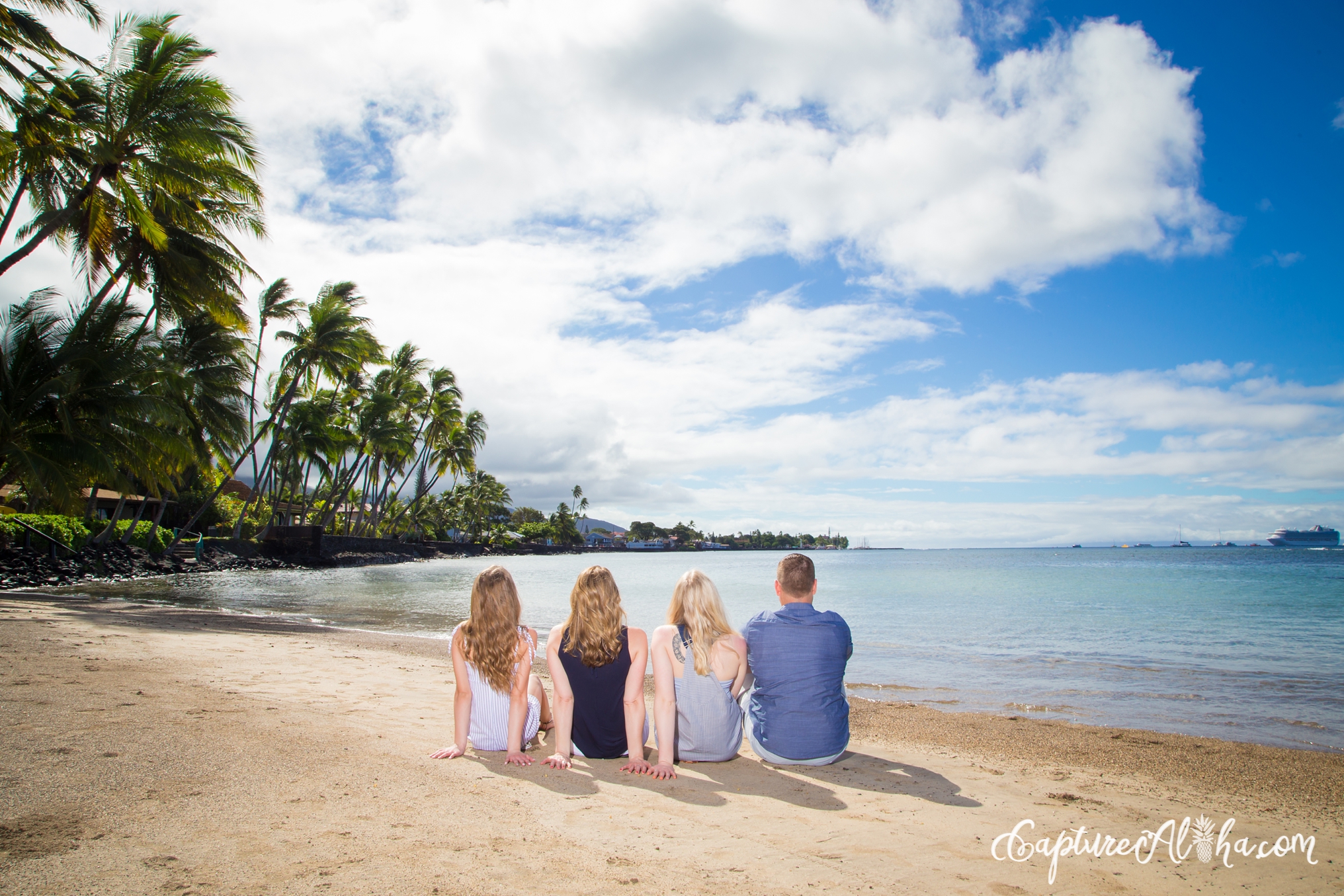 Maui Family Photography at Baby Beach in the morning