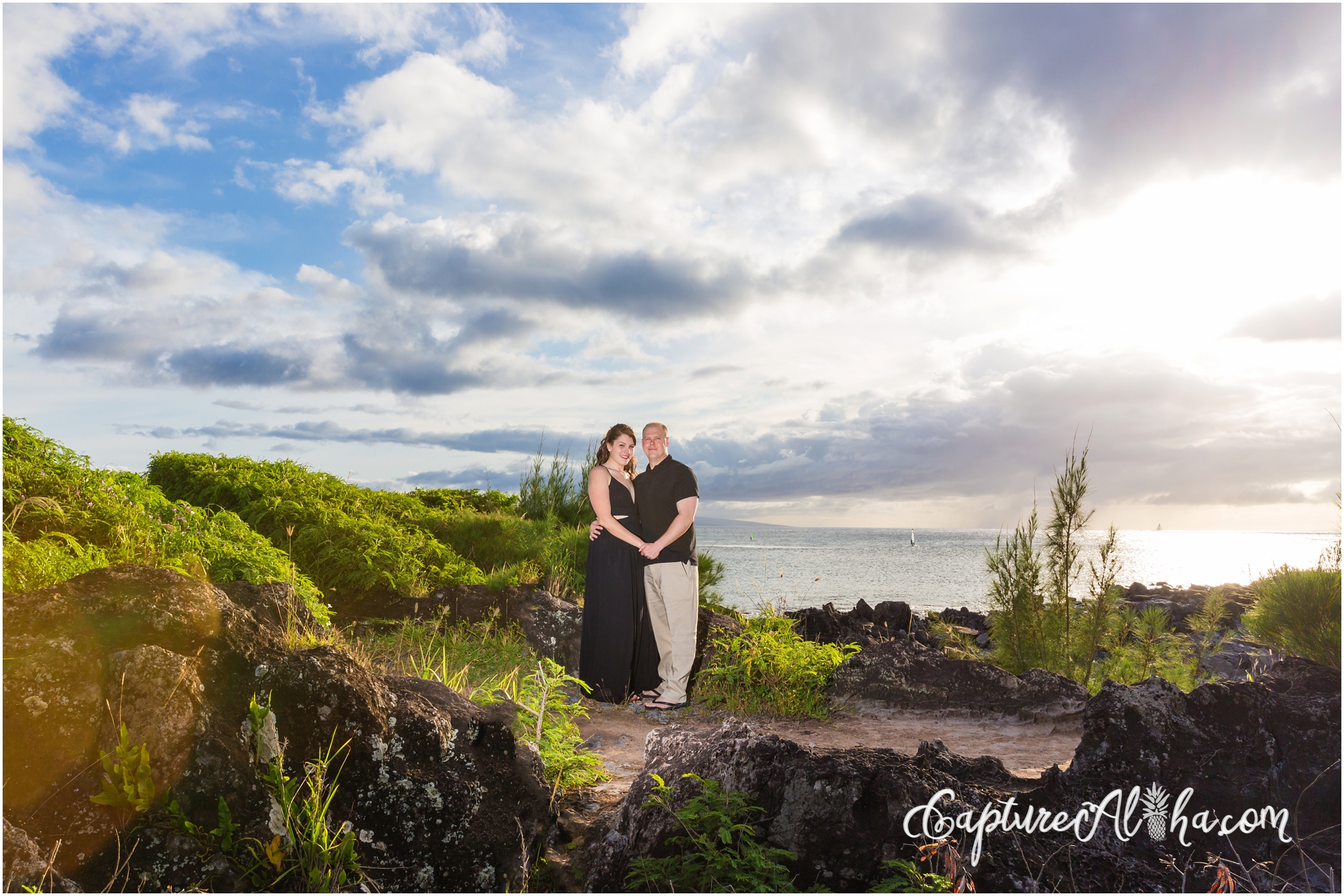 Maui honeymoon photography at Kapalua Bay