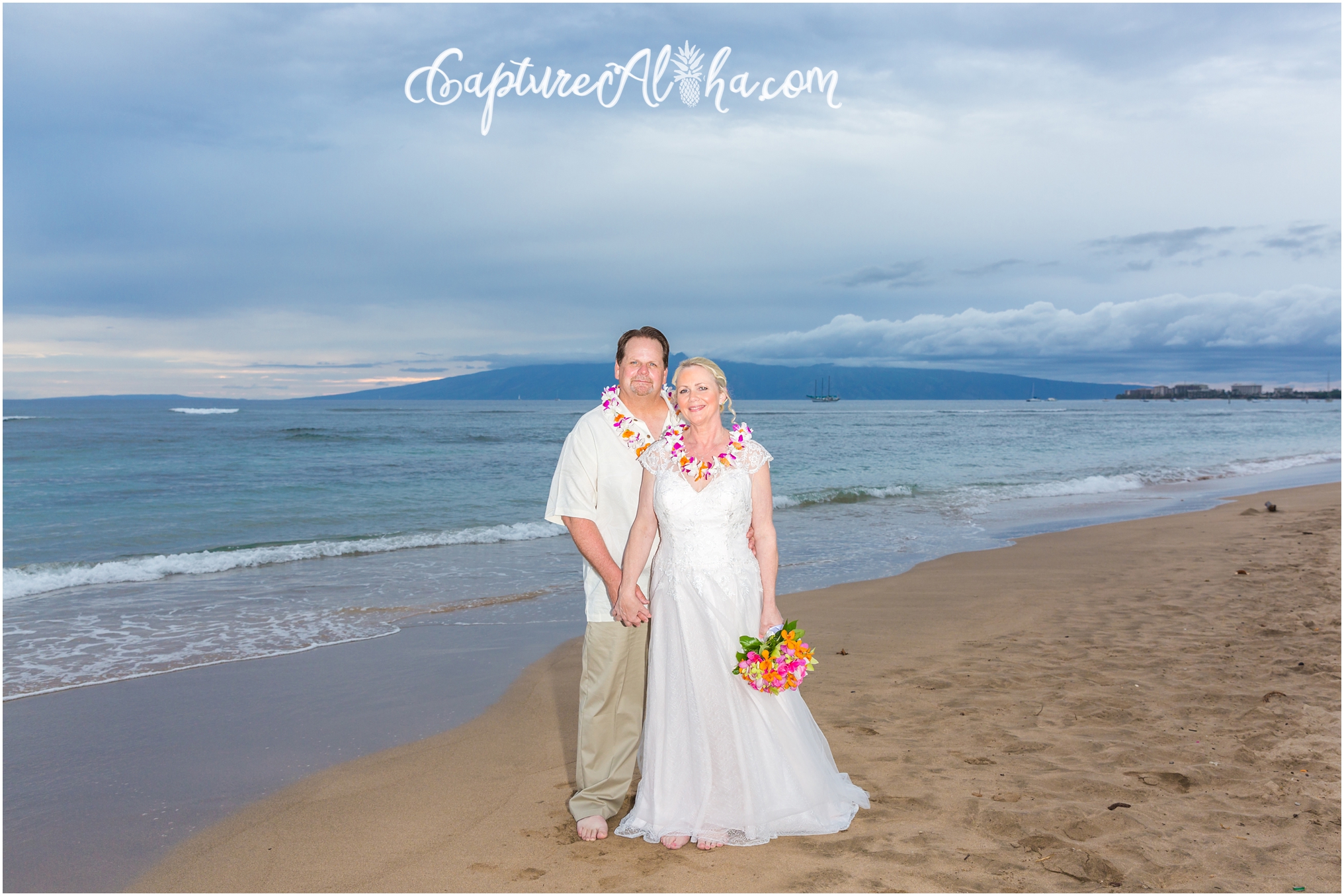 Maui Wedding Photography at Baby Beach at Sunset