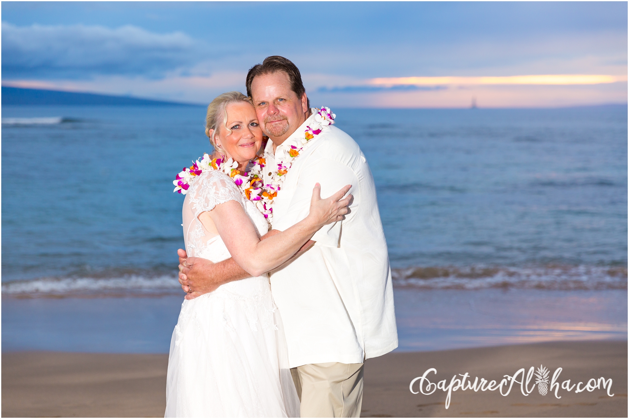 Maui Wedding Photography at Baby Beach at Sunset