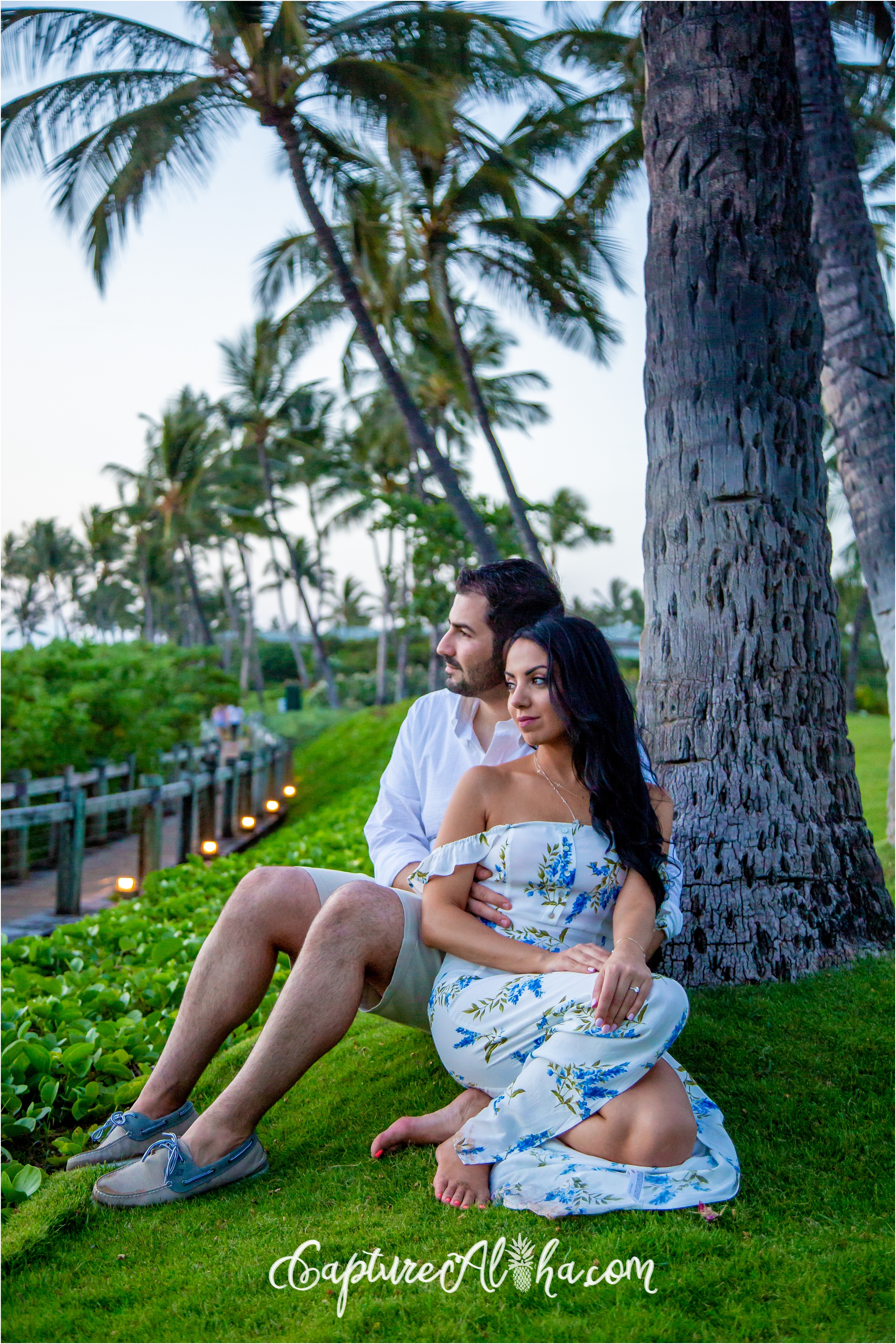 Maui Engagement Photographer capturing a surprise proposal at Mokapu Beach in Maui
