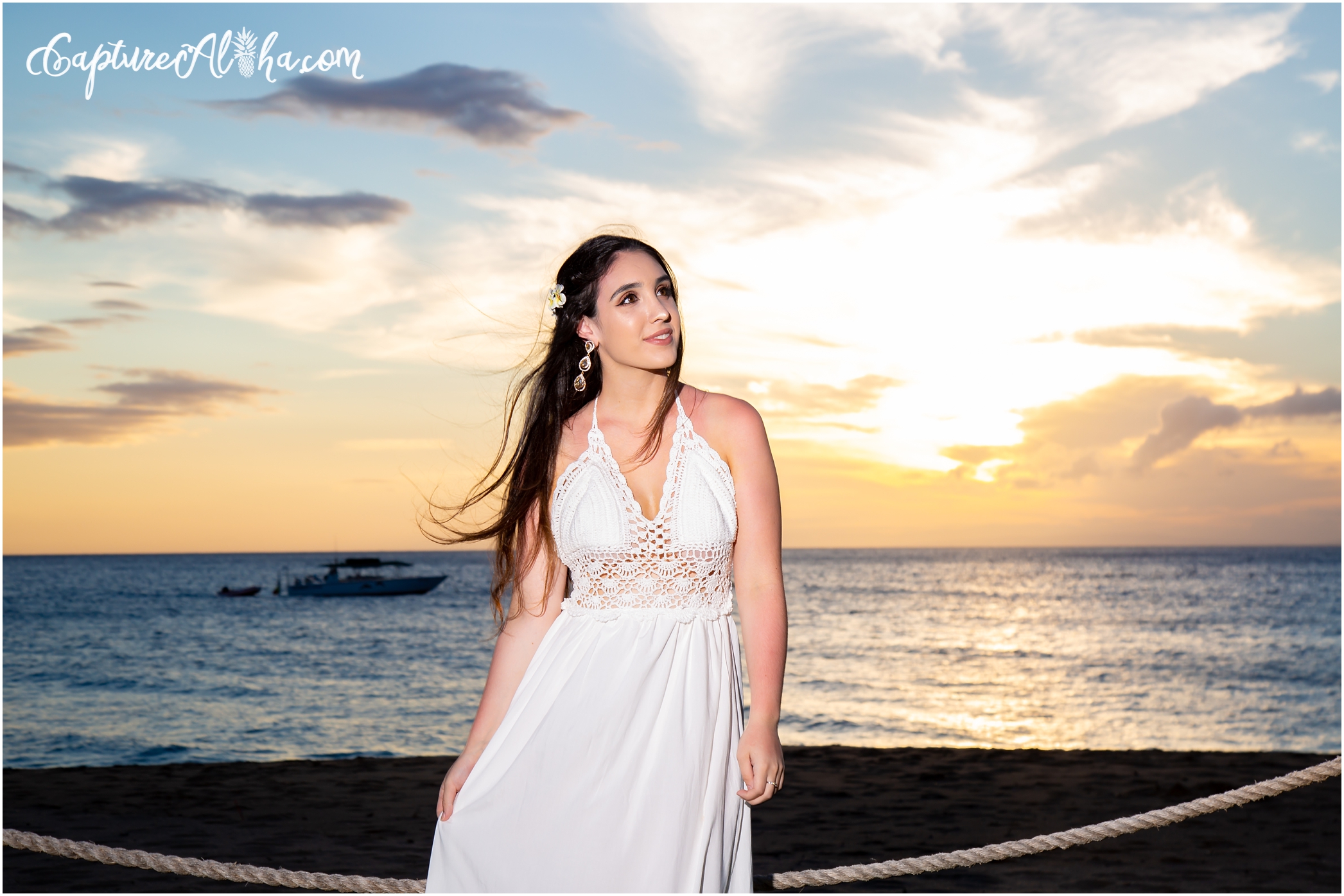 Maui Senior Portrait Photography at Sunset in Kaanapali
