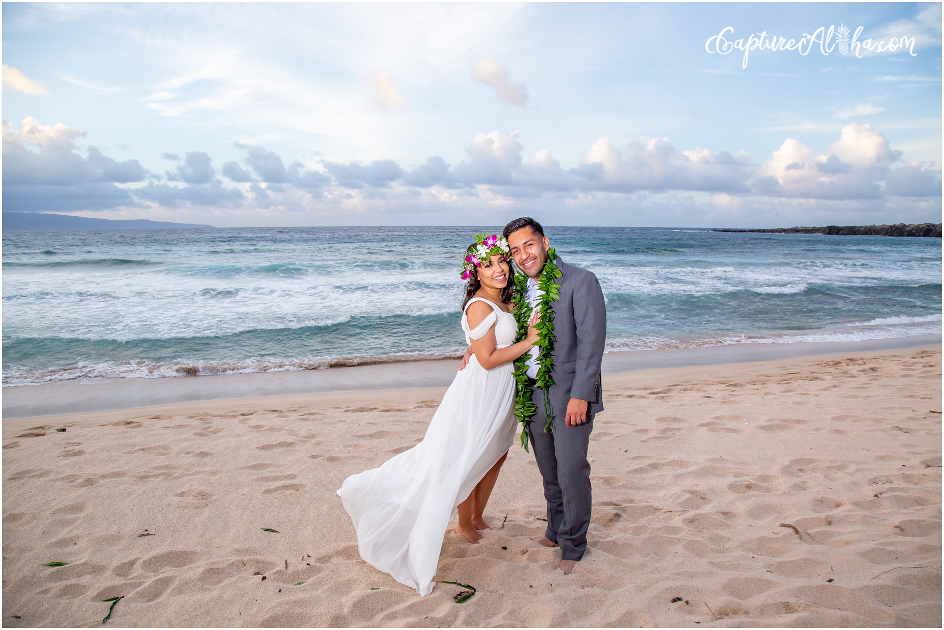 Engagement Photography at Ironwoods Beach in Maui at Sunset
