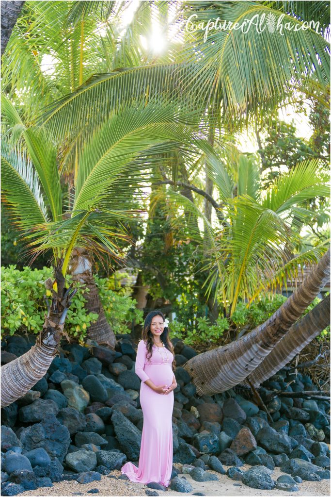 Sunrise Maui Maternity Photographer at Baby Beach in Lahaina