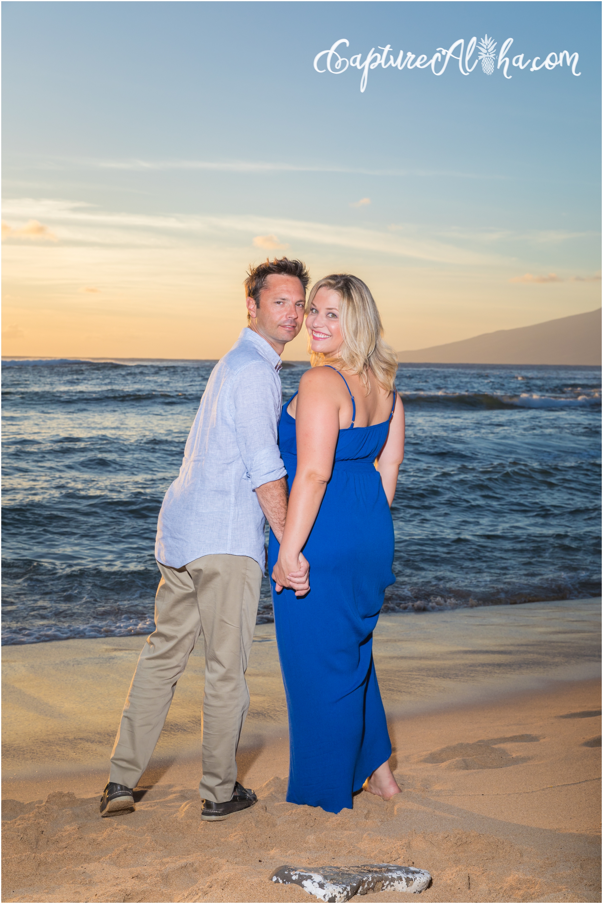 Maui Family Photography at Sunset at Kapalua Bay
