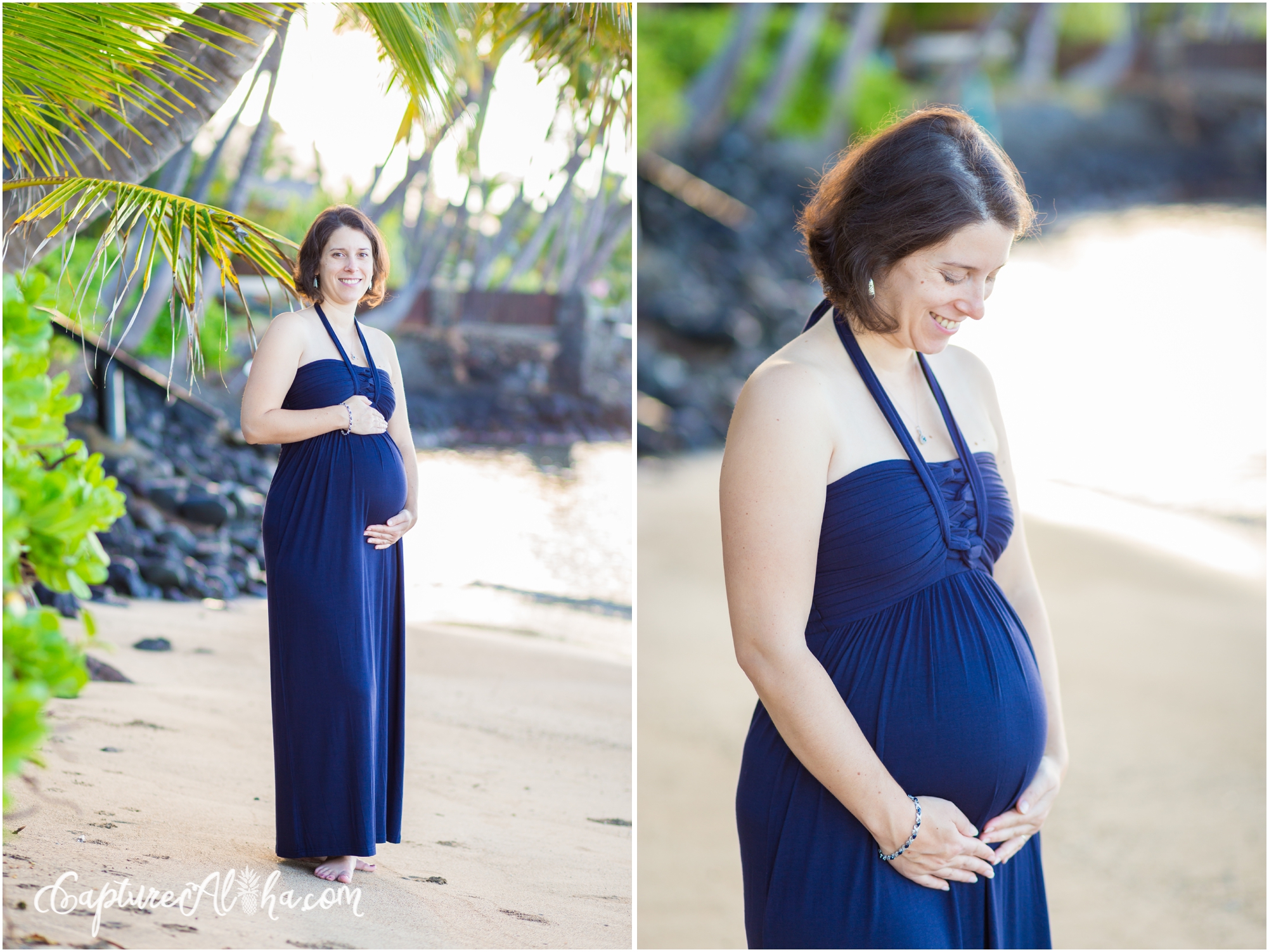 Maternity Photography in Maui at Baby Beach at Sunrise