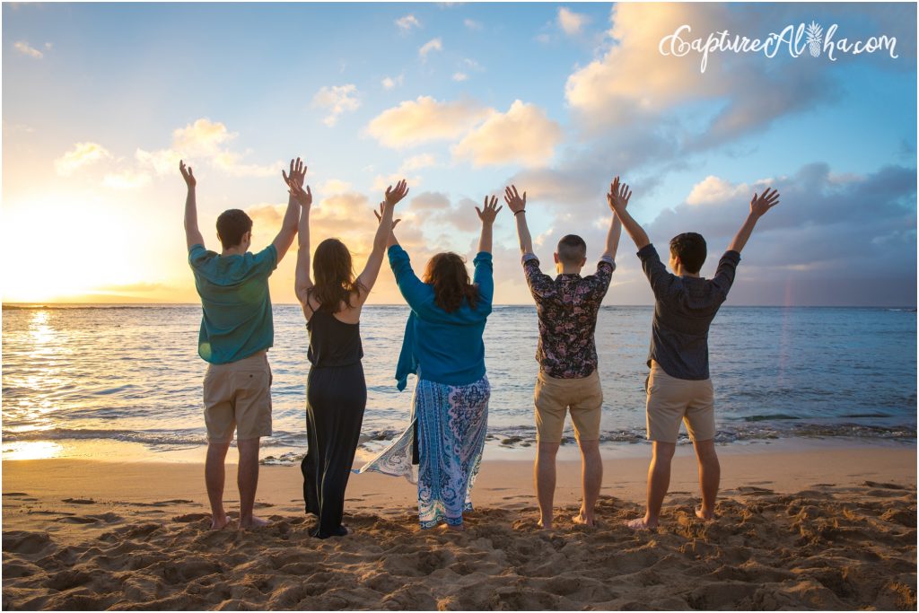 Maui Family Photography at Kapalua Bay at Sunset