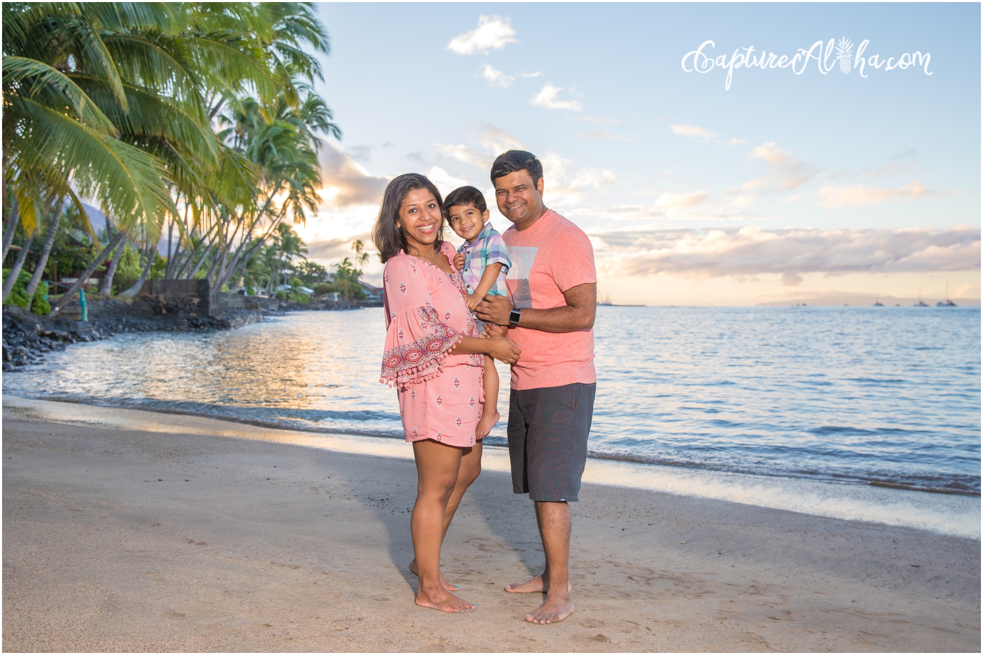 Lahaina Family Photographer at Baby Beach Maui at Sunrise