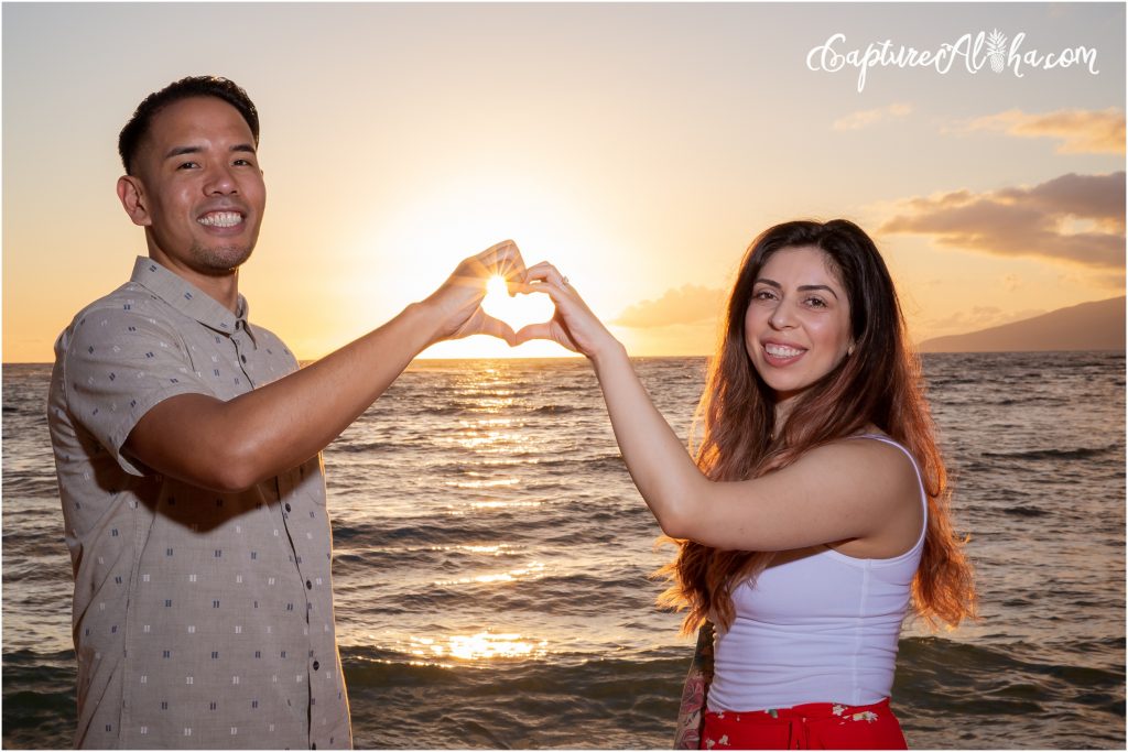 Engagement Photographer Maui at Kapalua Bay at Sunset