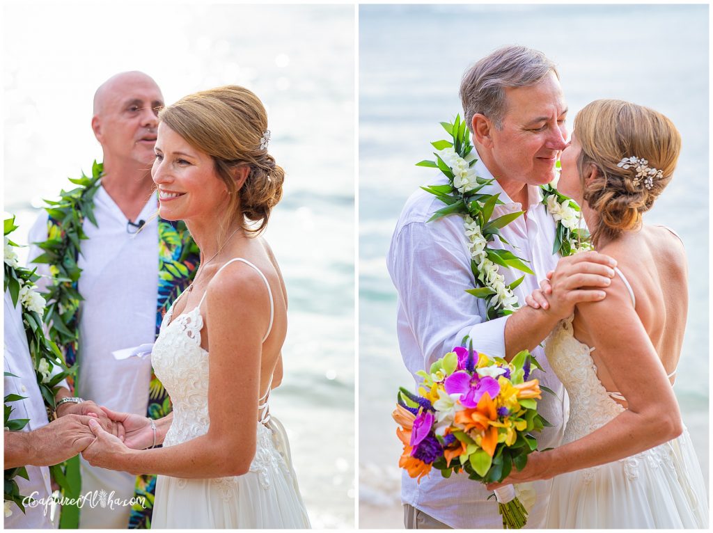 Wedding at The Cliff House Kapalua Bay ceremony on the beach
