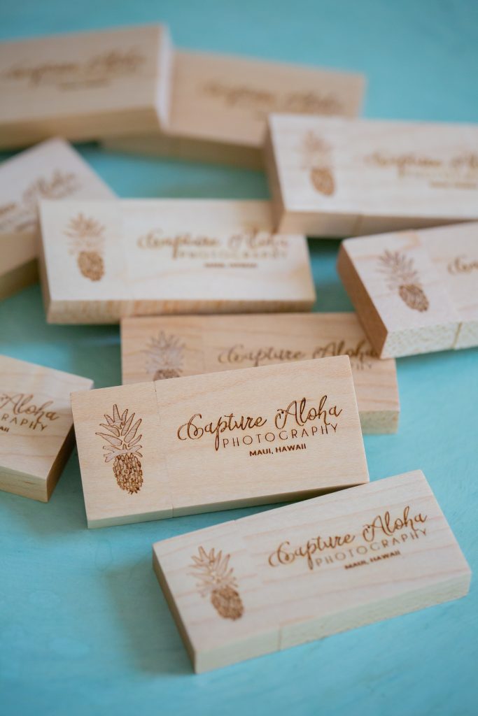 Engraved Flash Drives as an optional upgrade to your Maui Photo session